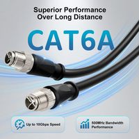 Câbles Alvin's Cognex, câble Ethernet Cat6a haute flexibilité, connecteurs mâles M12 X-Coded 8 broches, caméras industrielles Basler, fabriqué en Chine