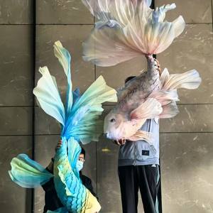 Y491New yıl yeni stil dekorasyon şenlikli atmosfer pencere sahne simülasyon dekorasyon el yapımı aydınlık Koi balık lamba - Product Image 2