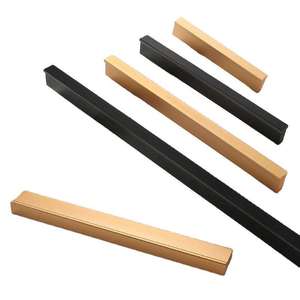 Drawer Pull Bookcase Drawer Pull Modern Simple Black Cabinet Drawer Pulls <b>Gold</b> Closet <b>Door</b> Handles For Furniture Accessories - Product Image 4