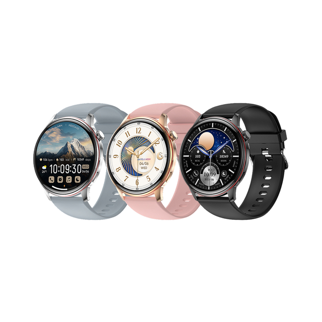 Slim HK36 Smart Watch 1.43 Inch AMOLED Round Always on Display BT Call Metal Rotating Crown Life Reminder FitCloudPro Smartwatch