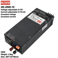 MZMW 2000W 15V 133.3A AC DC transformateur de fournitures industrielles réglables SMPS alimentation à découpage PSU