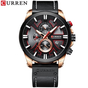 Reloj Cronógrafo de Cuarzo para Hombre 8346, Resistente al Agua, con Correa de Cuero Luminosa, Hecho en China - Product Image 4