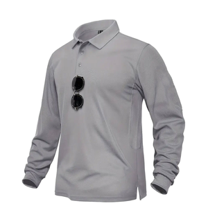 Fabricant sur mesure de chemises à manches longues pour hommes, en maille unie respirante, avec cintre - Product Image 1