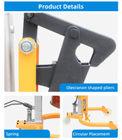 Chariot élévateur vertical personnalisé pour fûts d'huile, équipement de manutention, gerbeur hydraulique, élévateur de fûts en plastique pour huile