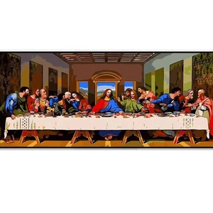 XIXI Kit de Pintura por Números en Lienzo Hecho a Mano, Serie de Pinturas Famosas, La Última Cena, Sin Marco, Ambiente Estético, Arte para el Hogar, Pinturas DIY - Product Image 1