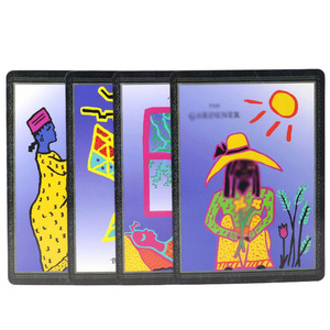 Sampel gratis kartu <span class=keywords><strong>Tarot</strong></span> Gold Edge indah desain Anda kustom dan kartu Oracle LOGO dengan kotak bawah atas - Product Image 6