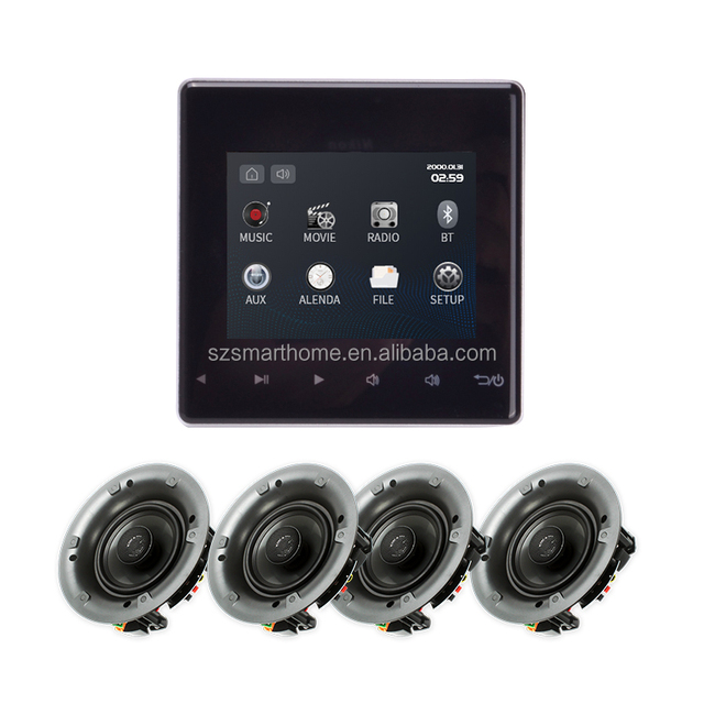 25W Smart Home Music Host 4-inch Amplifier Ceiling Speaker Wall Mounted Home Theatre System for Hotel Background Music Host