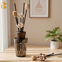Diffuseur de parfum en bâtonnets de rotin de luxe FUBEI LIVING, écologique, en verre transparent, longue durée, parfum de fleurs