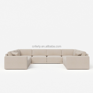 Ferly Offres Spéciales Nouveau Conç<span class=keywords><strong>u</strong></span> En Forme De <span class=keywords><strong>U</strong></span> Moderne De Luxe Salon Canapés Tissu Modulaire Canapé Canapé Ensemble pour La Maison - Product Image 3