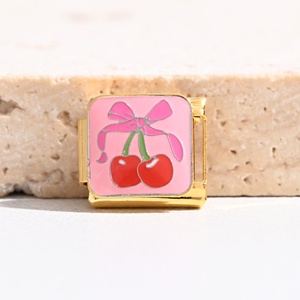 Pulsera de Charms Italianos de Acero Inoxidable con Baño de Oro de 18K, de Alta Calidad, Impermeable, No se Deslustra, Venta al por Mayor Directa de Fábrica - Product Image 4