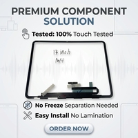 Écran tactile numériseur en verre OCA pour iPad Pro 13 M4 2024/12,9 pouces 7e génération – Remplacement préinstallé – Vente en gros directe usine