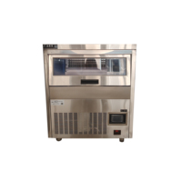 Machines à glaçons commerciales en gros avec bar lumineux bleu, capacité de stockage de 30 kg, compresseur Emerson 220V 335W pour hôtels haut de gamme