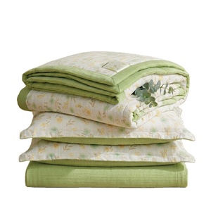 Parure de lit moderne 4 pièces en soie glacée 300 fils/cm², douce et agréable pour la peau, pour toutes les saisons, usage domestique - Product Image 1