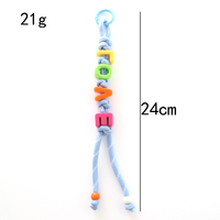 Perles de lettres en acrylique colorées JS pour l'été, pour la fabrication de porte-clés DIY porte-bonheur, fournitures pour la création de cordes de lettres en acrylique pour porte-clés et breloques de sac DIY