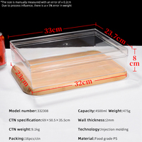 Boîte à tiramisu grande pour mousse au chocolat, emballage alimentaire, boîte en plastique avec couvercle, boîte à tiramisu transparente, commande en gros