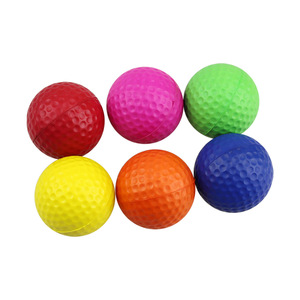 42mm Mixed Color PU Foam Solid Sponge Soft Indoor Golf Practice <b>Ball</b> Printed <b>Logo</b> Golf Training Equipment - Product Image 2