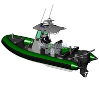 Bateau semi-rigide gonflable à coque en aluminium à grande vitesse 680 pour les opérations de sauvetage gouvernementales et les navires maritimes