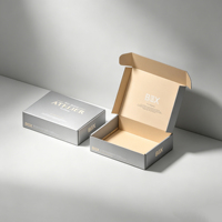 Boîte postale ondulée vert sauge avec intérieur or champagne, boîte à colis estampée à chaud pour l'emballage de produits céramiques et d'articles ménagers