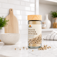 Poivre Blanc en Poudre pour Soupe, Bouillie et Sauce Blanche – Épice Culinaire pour la Vente au Détail et en Gros