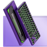 Teclado Magnético Hex80 Morado Personalizado para Videojuegos con los Últimos Interruptores Magnéticos de OWLAB, Paquete Acústico para Estudios de Videojuegos