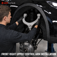 Bras de suspension supérieur avant droit en acier durable LinTech OEM 1188326-00-A 1044326-00-J avec rotule pour Tesla Model 3 Model Y