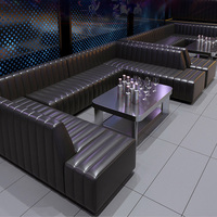 Canapé KTV de luxe, banquette de boîte de nuit, canapé personnalisable, banquette de couleur sur mesure, table LED KTV