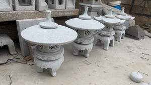 手工雕刻花岗岩日本禅园寺塔天然石灯 - Product Image 5