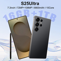 Smartphone 5G haute performance S25 Ultra Deca Core 16 Go + 1 To, écran 7,3 pouces, stylet intégré, appareil photo 108 MP, téléphone de jeu Android