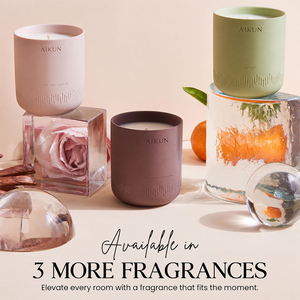 Bougie parfumée Aikun Nidra Delta Wave Deep Sleep, inspirée du sommeil profond, faite à la main, à une seule mèche, dans un pot en céramique mat, pour une ambiance apaisante dans la chambre. - Product Image 2