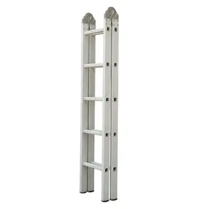 工业多用途5 6步梯子铝制人字形梯子，两侧带胎面折叠梯子铝合金