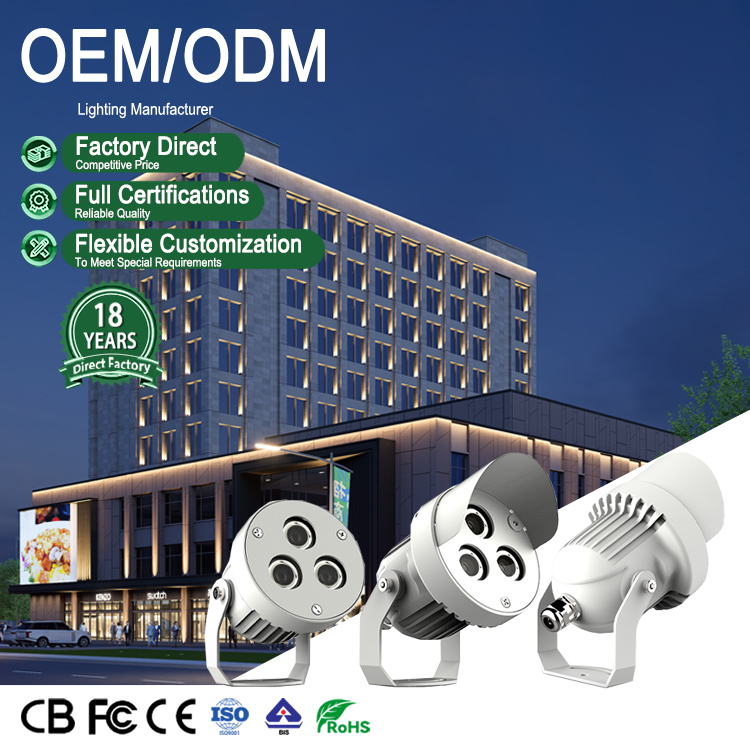 LED Flood Light-IP65 Rated Adjustable Color Temp 1800K-6500K Die-Cast Aluminum Construction 3-120 Beam Angle 5-Year Floodlight