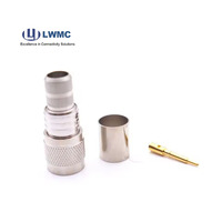 Conector de cable coaxial de latón Conectores de cable RF LMR 400 Crimpado macho TNC para cable LMR 400