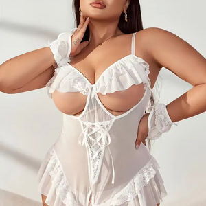 Женский кружевной комбинезон с вырезами - Product Image 1