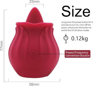 Vibrateur en silicone 10 modes de vibration stimulateur de clitoris du sein masseur à lécher <span class=keywords><strong>les</strong></span> roses jouets sexuels pour adultes pour femmes - Product Image 3