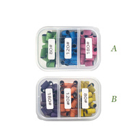 Kit de disques abrasifs à trois étapes et trois couleurs pour la préparation de la surface des ongles, accessoire de remplacement pour perceuses à ongles électriques, boîte cadeau
