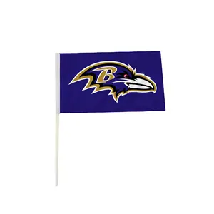 Profession elle Herstellung Made NFL 10x15 Winken einer Flagge von Hand Baltimore Crows Hand winken Flagge
