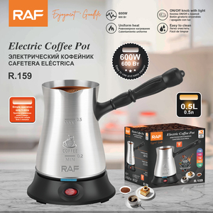 Cafetera RAF R.159 de 0.5L, 600W, Acero Inoxidable, Estilo Turco, Calor Uniforme, Fácil de Usar, Electrodoméstico de Cocina - Product Image 4