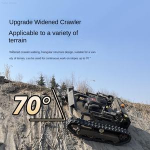 Petite tondeuse à gazon télécommandée sur chenilles pour l'aménagement de pentes, broyeur d'herbe à essence - Product Image 1