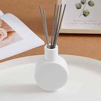 50ml 100ml luxe vide porcelaine voiture diffuseur maison arôme parfum huile roseau diffuseur bouteille en verre avec bâtons