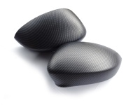Accessoires extérieurs auto-adhésifs de pièces d'auto pour la couverture de rétroviseur latéral de fibre de carbone de voiture de Fiat 500