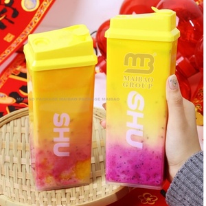 Botellas Cuadradas de Plástico PET Transparente Desechables Personalizadas al por Mayor, Tamaños de 350 ml, 400 ml y 500 ml para Refrescos y Jugos - Product Image 2