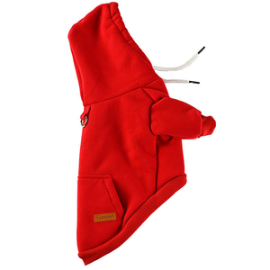 Sweat à capuche d'<span class=keywords><strong>hiver</strong></span> en polyester confortable pour animaux de compagnie avec trou de laisse Pull à la mode pour les petites races pour les promenades en plein air - Product Image 4