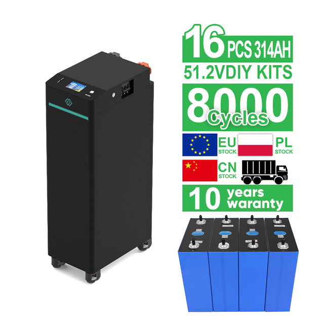 Poland Stock 16S 51.2V 314AH Seplos V4 Lithium Ion Batteries Pack with EVE MB31 314ah Prismatic Lifepo4 Battery Cell and BMS