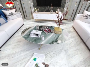 الحديثة تصميم جولة قرص من الرخام للمنضدة التعشيش القهوة الجدول الأخضر الرخام طاولة الطعام لتناول العشاء غرفة - Product Image 4
