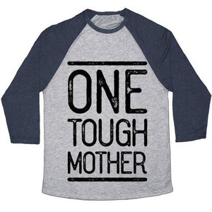 Maglietta da baseball unisex Tri-Blend One Tough Mother - Product Image 2