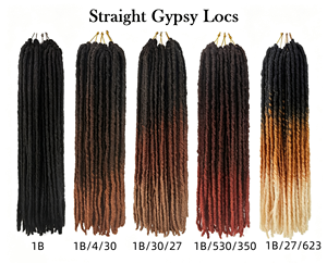 BELEZA 18" Gypsy Locs Faux Dreadlocks Treccine all'Uncinetto Facili da Installare Estensioni di Capelli in Fibra a Bassa Temperatura - Product Image 1