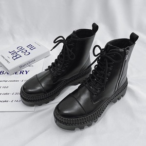 Wholesale <strong>Custom</strong> Men Black <strong>Shoes</strong> Men's Chunky Heel Boots Waterproof Boots for Men - Product Image 2