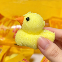 Bonbons gélifiés 3D en forme de canard jaune porte-bonheur - Bonbons moelleux au goût fruité, forme d'animal de dessin animé mignon, vente en gros directe d'usine