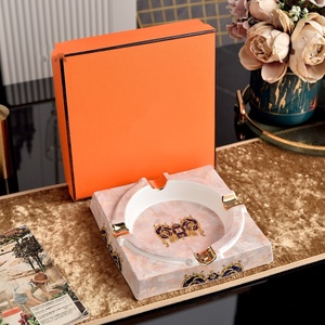 Luxury-modern European Style Ceramic Ashtray Set for Home Living Room <b>Study</b> Lobby Coffee <b>Table</b> Decoration - Product Image 2