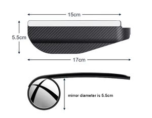 Plastique ABS/PVC petit luxe à clipser général voiture rétroviseur pluie sourcil auxiliaire miroir Auto pièces 2 pièces/ensemble voiture aveugle - Product Image 6